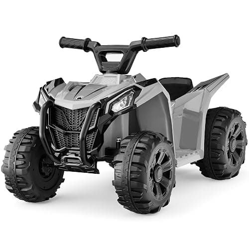 Best Choice Products 6V Kids Ride On Toy, 4-Wheeler Quad ATV Play Car w/ 1.8MPH Max Speed, Treaded Tires, Rubber Handles, Push-Button Accelerator - Gray - Image 1