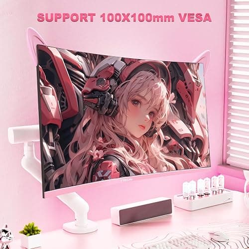 FYHXele 27 Zoll Curved Gaming Monitor-165Hz, 1800R Curved Bildschirm, 1ms, Fast IPS, FreeSync, VA Panel 100% sRGB, VESA 100X100mm, HDMI/DP Computer Monitor -Rosa (27-1K) thumbnail 6