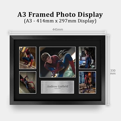 HWC Trading Andrew Garfield Spider-Man Gifts Printed Signed Autograph Picture Display for Movie Memorabilia Fans - 16" x 12" Framed thumbnail 2