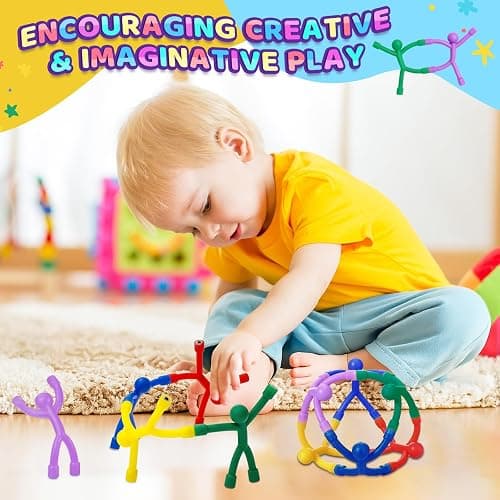 Magnetic Toddlers Sensory Toys, 10Pcs Road Trip Car Airplane Travel Activities Essentials Toy for Kids Ages 4-8, Fidget Toys for Adults Teens Boys girls Stress Relief, Fridge Magnet Men People thumbnail 7
