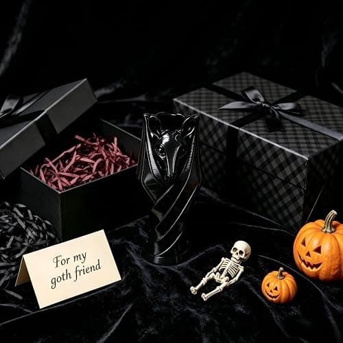 wsmart Black Gothic Bat Makeup Brush Holder - Resin Bat Pen Holder for Desk, Spooky Office Supplies, Emo Room Decor, Goth Home Decor & Gothic Gifts for Women Men thumbnail 6