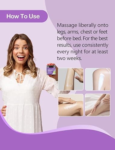 stilip Natural Topical Magnesium Cream for Sleep,Nighttime Magnesium Lotion for Pain and Leg Cramps,Muscle Relaxation,Calm,Deep Hydration for Skin Care-Lavender thumbnail 6