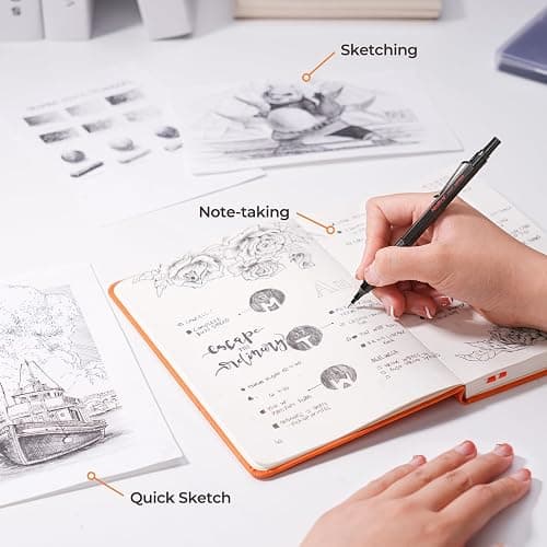 Nicpro 0.9 Metal Mechanical Pencil Set with Case, 3PCS Black MP1000 0.9mm Drafting Pencil, 8 Tubes HB Lead Refills, 3PCS Erasers, Erasers Refills for Artist Writing, Drawing, Sketching thumbnail 7
