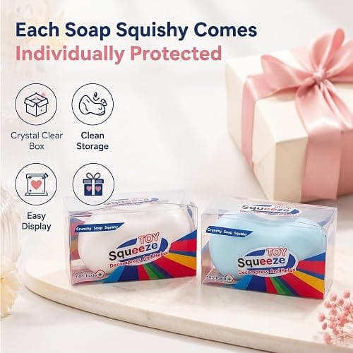 Crunchy Soap Squishy, Realistic TPR Crunchy Squishy Stress Fidget Toy | Crunchy Soap Squishy Toy Relief Sensory Fidget with Satisfying Crush Sound Anxiety Release for Office Desk Adults Teens thumbnail 8