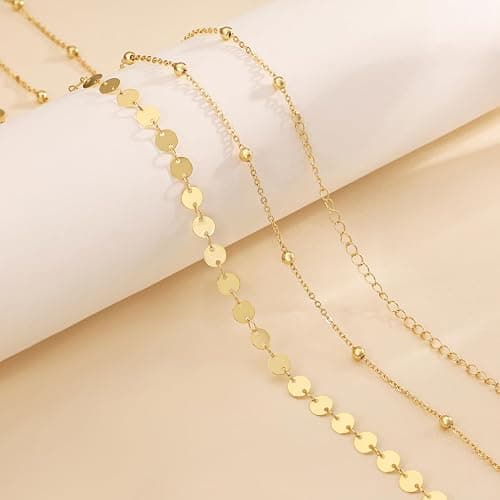 CHESKY Gold Waist Chain, Dainty 14k Gold Plated Belly Chain Adjustable Waterproof Body Chain Bikini Waist Beads for Women Satellite Beads Diamond Pearl Chain Dainty Body Chain Jewelry for Women thumbnail 6