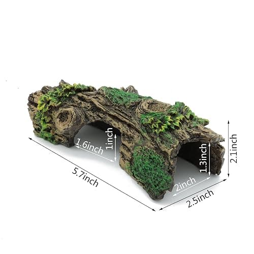 JIH Aquarium Decorations Resin Hollow Tree Trunk Ornament, Bettas House Cave Wood House Decor for Fish Tank (HS-SP207) thumbnail 2