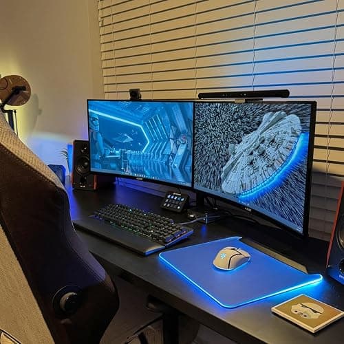 Kado 25" Class Dual Gaming Monitor Setup - 2-Pack 24.5" Curved 1500R 240Hz 1ms 1920x1080 Computer Monitor, Parallel Gaming AMD FreeSync Premium Panoramic, VESA Mount HDMI DisplayPort Built-in Speakers thumbnail 4