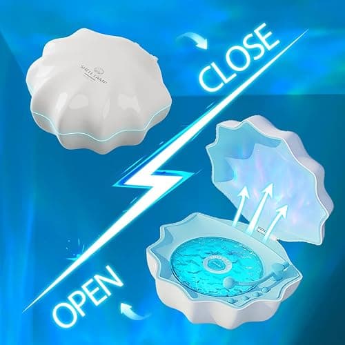 Ocean Wave Projector Light, Shell Night Light Built-in Bluetooth Speaker, Remote Control, White Noises for Home Decor/Relaxation/Party/Music/Gift (Blue) thumbnail 7