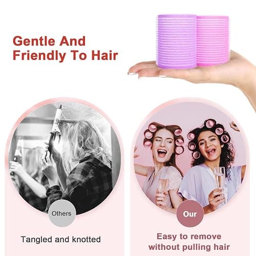 AiQInu 30 Pièces Bigoudis Cheveux, Comprenant 18 Bigoudis Magiques Et 12 Pinces Métalliques, Gros Cheveux Pour Les Femmes Et DIY Enfants thumbnail 3