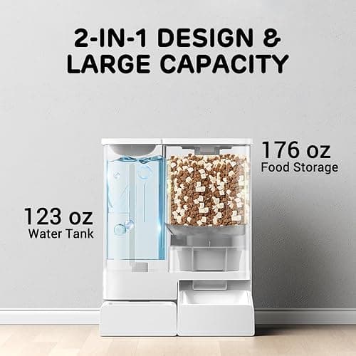 iPettie FW54 5G/2.4GHz WiFi Automatic Feeder and Waterer 2-in-1 Set for Pets, 300 oz Large Capacity for 2 Weeks, Perfect for Working Parents thumbnail 3