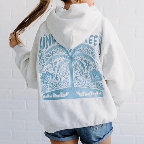 Sastianaen Cute Graphic Hoodies for Teen Girls Y2k Oversized Print Hoodie Vintage Preppy Pullover Sweatshirt thumbnail 5