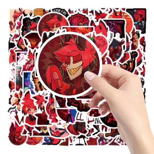 122Pcs Alastor Stickers Pack, Aesthetic Vinyl Waterproof Sticker Decals for Water Bottle,Laptop,Phone,Skateboard,Scrapbooking,Bumper for Teens Adults Fans for Party Supply… thumbnail 4