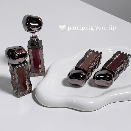 3 Farben Lipgloss Set Shine Glossy Plumping, feuchtigkeitsspendende glatte weiche Glas Finish flüssigen Lipgloss Tint für leuchtende feuchtigkeitsspendende Lippen Make-up-Set thumbnail 3