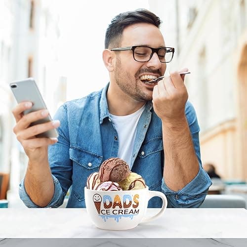 youlifafa Christmas Gifts for Dad from Daughter Son Dad's Gifts for Father's Day Birthday Ice Cream Bowl and Scoop Dad's Ice Cream Bowl Shovel Set Present thumbnail 5