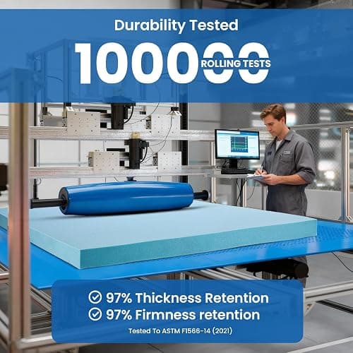 OhGeni Cooling 4 Inch Twin XL Dual Layer Mattress Topper, 2 Inch Gel Memory Foam,2 Inch Soft Pillow Top Pad, College Dorm Essentials Bedroom Mattresses Cover, Comfortable Sleep and Back Pain Relief thumbnail 14
