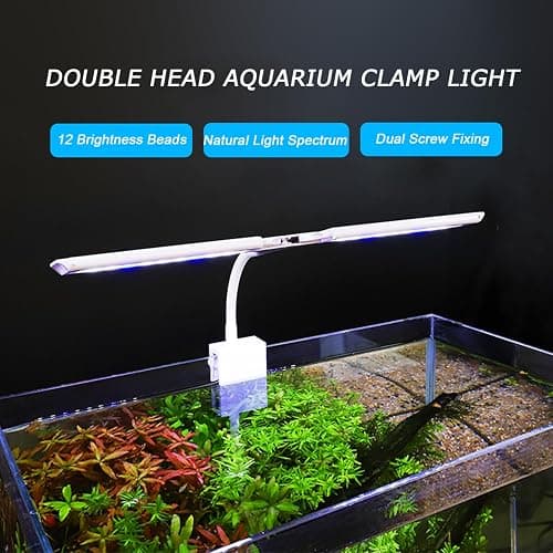 LED Aquarium Light Full Spectrum Clip Fish Tank Light Plants Light 360° Adjustable 2 Light Bar Super-Bright 8W Suitable for 20-40 Gal Fish Tank thumbnail 3