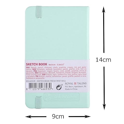Tarens T9314-031M 452116 Art Creations Sketchbook, Drawing Notebook, 3.5 x 5.5 inches (9 x 14 cm), Fresh Mint thumbnail 3