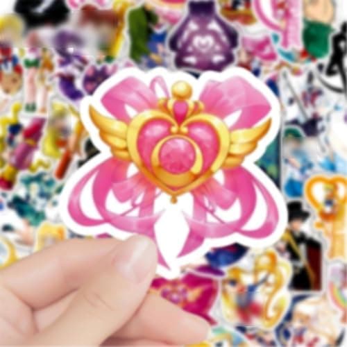 MUYINGZHUO Cartoon Stickers, 100PCs Pack, Anime Vinyl Waterproof Decals for Laptop, Hydro Flask, Water Bottle Phone Stickers for Teens, Party Supply Decals as Gifts - Image 1