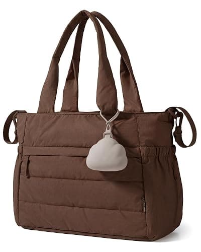 BAGSMART Diaper Bag Tote, Hospital Bag for Labor Delivery, Puffy Maternity Travel Diaper Tote, Baby Bag with Pacifier Case - Image 1