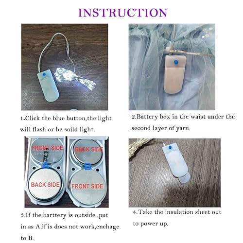 Letsglow Light Up Girl Princess Costume Dress for Birthday Cosplay Party Outfit Purple Princess Dress Up thumbnail 6