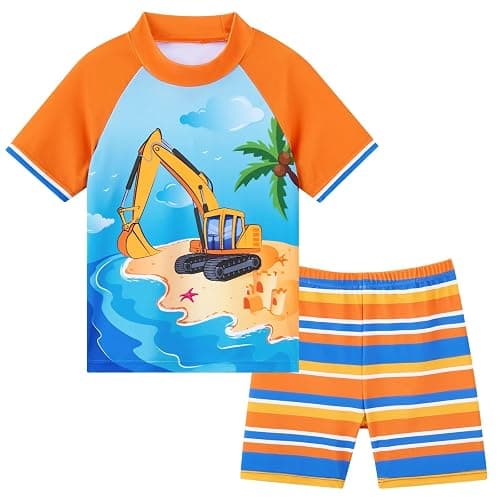 Kids Swimsuit Boys Two Pieces Shark Swimsuit Toddler Rash Guard and Trunk - Image 1