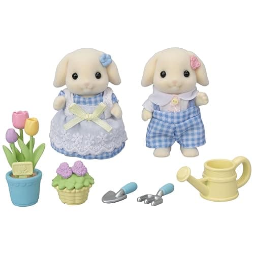Calico Critters Blossom Gardening Set - Features Flora Rabbit Sister & Brother - Plant, Water, & Bloom with Your Adorable Critters! - Image 1