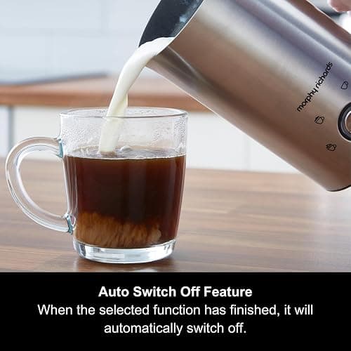 Morphy Richards Milk Frother Electric 4 in 1, Non Stick Coating, 4 Programs, Auto Switch Off, LED Function Button, 300ml Capacity, Dairy Free Alternatives, Cordless Jug, 600W, Stainless Steel, 210003 thumbnail 5