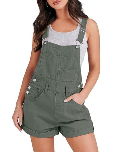 ANRABESS Overalls for Women Denim Shorts Overalls 2026 Summer Casual Loose Fit Adjustable Rompers Jean jumpsuit Bib Shortalls - Image 1
