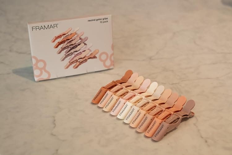 FRAMAR Neutral Alligator Clips For Hair Styling 10 Pack – Professional Alligator Hair Clips For Women, Hair Clip For Women, Salon Hair Clips For Styling – Firm Hold Without Slipping thumbnail 6