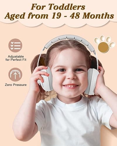 Lilian&Gema 2-in-1 Baby Ear Muffs Noise Protection, Noise Cancelling Headphones for Baby & Toddler up to 4 Years thumbnail 5