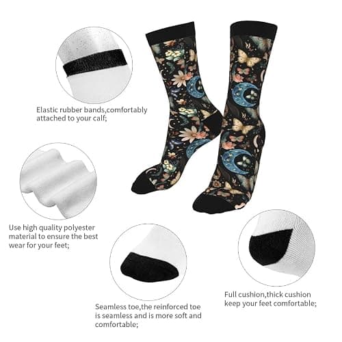 CVFGHJOKC Novelty Socks Casual Crew Mid Calf Dress Socks For Women Men thumbnail 7