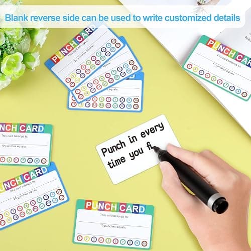 Punch Cards for Classroom, 240 Pack Kids Behavior Reward Punch Cards, Incentive Punch Card for kids, Business, Students, Teachers, 2 Styles thumbnail 5
