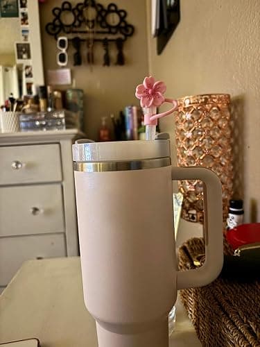cherry blossom tumbler straw covers (pink) thumbnail 8