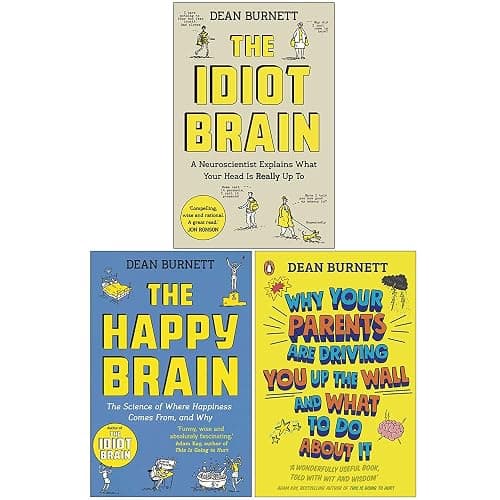 Dean Burnett Collection 3 Books Set (The Idiot Brain, The Happy Brain, Why Your Parents Are Driving You Up the Wall and What To Do About It) - Image 1