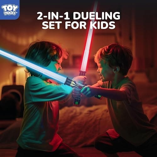 TOY Life 2 Pack Dark Saber Light a Saber for Kids Light up Sword LED Lightsavers Inquisitor Light Up Swords for Kids Sable de Luz Sound Retractable Attachable thumbnail 3
