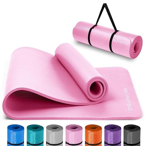 KG PHYSIO Yogamatte Rutschfest & Gepolstert - Yoga Matte mit Tragegurt, Fitnessmatte, Sportmatte Dicke 8mm, Gymnastikmatte, Gym Matte, Pilates Matte, Fitness Matte, 183x60cm - Image 1