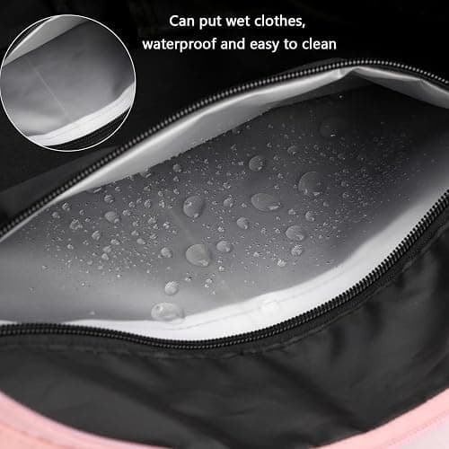 Forestfish Yoga Gym Bag For Women With Shoes Compartment & Wet Dry Storage Pockets Lightweight Duffel Bag, Pink thumbnail 6
