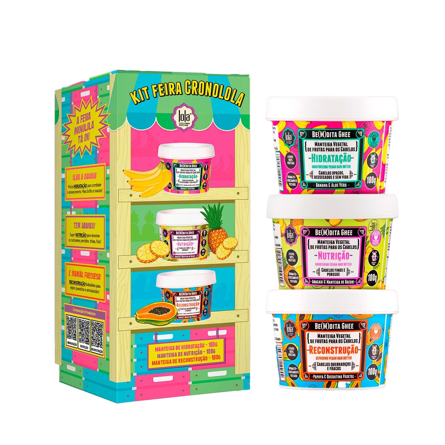 Kit Cronograma Capilar Be(m) dita Ghee 3 Produtos, Lola Cosmetics - Image 1