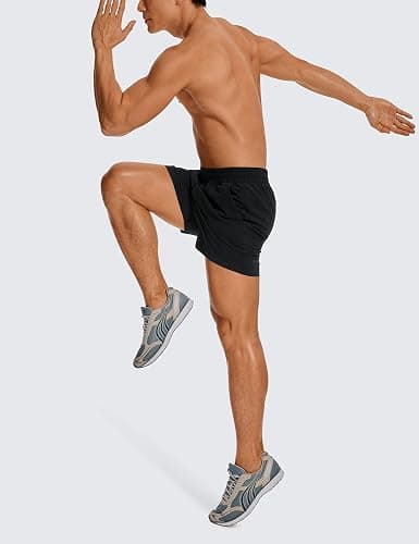 CRZ YOGA Men's Linerless Workout Shorts 5'' - Lightweight Quick Dry for Running Sports Athletic Gym with Pockets thumbnail 5