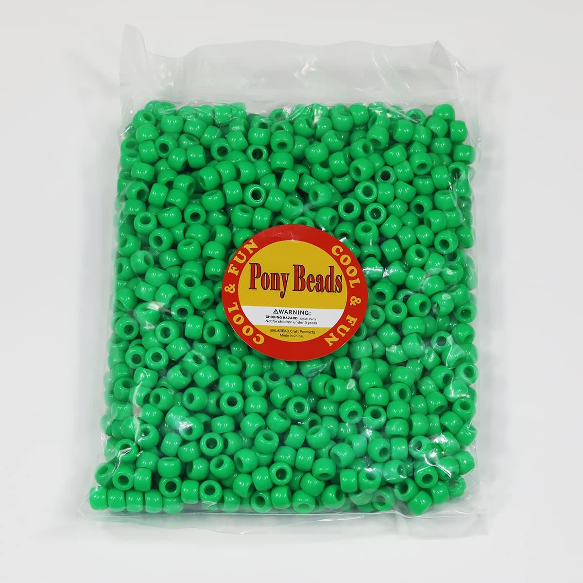 1000pcs 6x9mm Colorful Beads for Stringing Large Hole Acrylic Craft Beads Green Color Pony Beads for Necklaces Bracelets Jewelry Making (Green) thumbnail 3