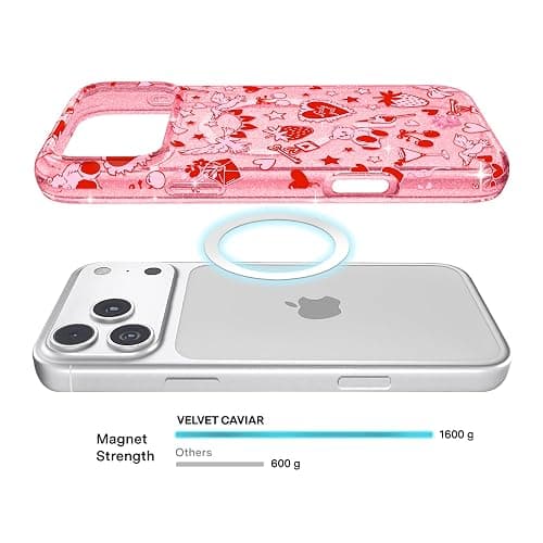 VELVET CAVIAR Case for iPhone 17 Pro | Compatible with MagSafe | 10ft Drop Tested | Protective Valentine's Day Cases | Be Mine Glitter thumbnail 6