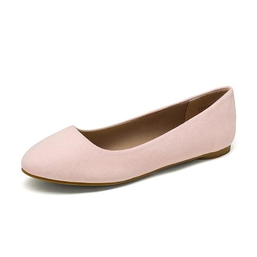 DREAM PAIRS Women's Sole-Simple Wide Width Flats, Ballerina Walking Flats, Comfortable Slip on Shoes - Image 1