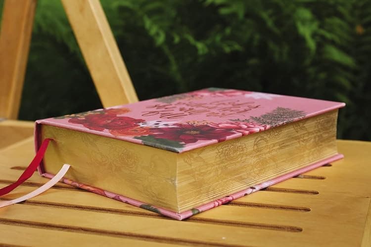 NIV, Artisan Collection Bible, Cloth over Board, Pink Floral, Designed Edges under Gilding, Red Letter, Comfort Print thumbnail 5