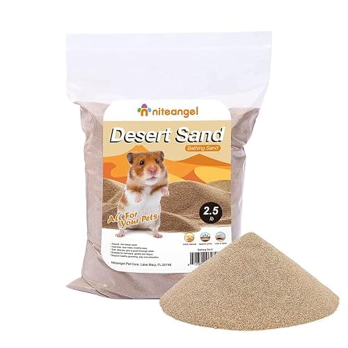 Niteangel Hamster Desert Bath Sand | No-Dust Bath or Potty Litter for Hamster Chinchillas Gerbil Mice Degu or Other Small Pets - Image 1