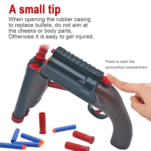 Double Barrel Toy Foam Blaster - Foam Squirt with Suction Dart and Catridge, 2 in 1 Foam Dart Blaster with Suction Dart and Catridge for Kids Teen Adults, Outdoor Toys for 8+ Year Old Boys & Girls thumbnail 7