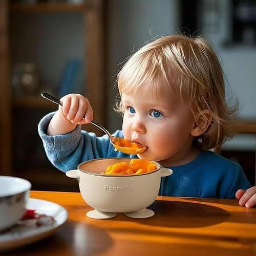 PandaEar 3 Pack Stainless Steel Baby Bowls with Suction, Non-Slip Toddler Bowls with Silicone Sleeve for Kids Infants Children, Unbreakable & Mess Free thumbnail 2