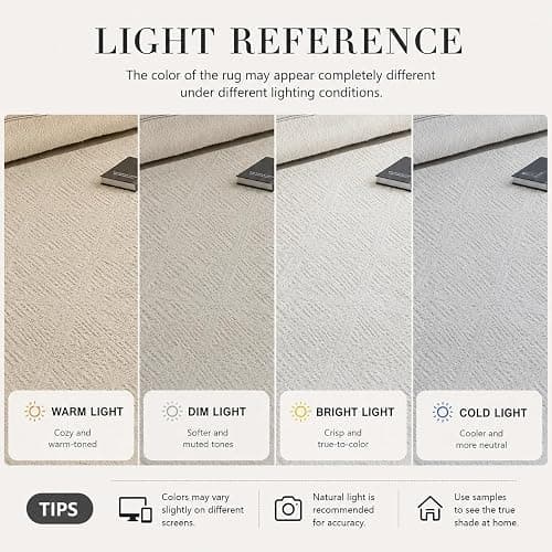 jxgzyy Non-Slip Area Rug 4'7" x 6'7" Cream Checked, Waterproof, Stainproof | checked area rug with non-slip backing. easy to clean for living room, bedroom, kitchen, dining, nursery, and office. thumbnail 8