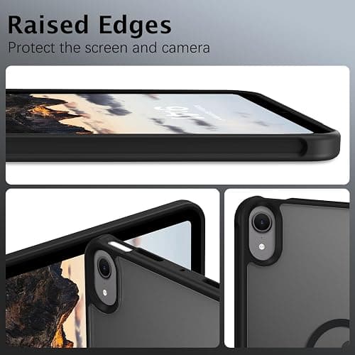 Telaso for iPad mini 7 A17 Pro 2024/iPad Mini 6 2021 8.3 Inch iPad mini 7th/6th Gen Magnetic Case, Translucent Matte Back Soft TPU Bumper Military Grade Protective Case for iPad mini 7/Mini 6, Black thumbnail 8