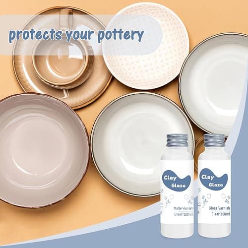 WAN2TLK Air Dry Clay Glaze 100ml, Clay Varnish for Air Drying Clay, Clear Acrylic Varnish for Craft Pottery Waterproof & Gloss Finish thumbnail 7