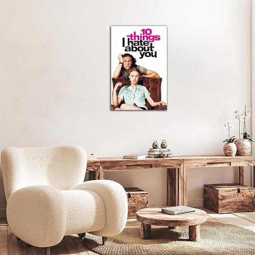 10 Things I Hate About You Poster Movie Poster Print Wall Art Canvas Painting Room Aesthetic Bedroom Decoration Pictures (Unframed, (12x18inch(30x45cm) thumbnail 5